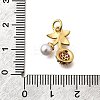 Brass Micro Pave Cubic Zirconia Pendants KK-B136-25G-3