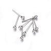 Tarnish Resistant 304 Stainless Steel Stud Earrings LS-EJEW-P161-01P-1