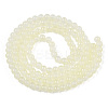 Baking Painted Imitation Jade Glass Round Bead Strands DGLA-N003-6mm-02-2