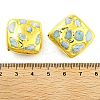 Rack Plating Brass with Natural Larimar Beads KK-NH0001-05G-3
