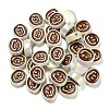 UV Plating Rainbow Iridescent Acrylic Enamel Beads OACR-G012-13A-3