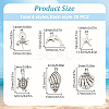 120Pcs 6 Styles Tibetan Style Alloy Pendants FIND-CA0010-53-2