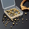 120Pcs 3 Size PVD Vacuum Plating Brass Round Spacer Beads Set KK-LS0001-11G-4