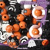 146Pcs 10 Styles Spray Painted Round Natural Schima Wood Beads WOOD-YW0001-54-3