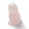 Natural Rose Quartz Carved Healing Dog Figurines DJEW-F025-01E-2