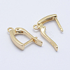 Brass Hoop Earring Findings with Latch Back Closure X-KK-F728-06G-A-NF-2