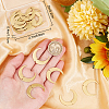20Pcs Ion Plating(IP) 201 Stainless Steel 2-Loop Connector Charms STAS-BBC0003-80-3