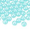 6mm About 400Pcs Glass Pearl Beads Light Cyan Tiny Satin Luster Loose Round Beads in One Box for Jewelry Making HY-PH0001-6mm-034-2