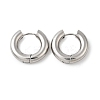 Tarnish Resistant 202 Stainless Steel Huggie Hoop Earrings EJEW-O087-08H-P-1