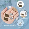 100Pcs 2 Colors Tibetan Style Alloy Cassette Tape Pendants FIND-DC0003-05-4