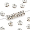 Rack Plating Rondelle Brass Grade A Crystal Rhinestone Spacer Beads X-RB-D300-S-1