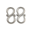 Non-Tarnish 304 Stainless Steel S-Hook Clasps LS-STAS-U007-20B-P-1