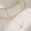 Round Natural Freshwater Pearl Pendant Necklaces NJEW-G153-03G-3