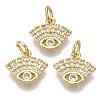 Brass Micro Pave Cubic Zirconia Charms ZIRC-S067-004-NF-2
