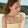 100Pcs Mixed Styles Glass Pendants PALLOY-TADJ00008-6