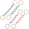 4Pcs 4 Colors  Daisy Cotton Thread Weave Towel Rack AJEW-CN0004-61-1