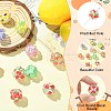 10Pcs 10 Colors Fruit Round Resin Beads RESI-CJ0004-94-3