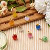 10Pcs Apple Gemstone Charm Pendant Crystal Quartz Healing Natural Stone Pendants Opal Buckle for Jewelry Necklace Earring Making Crafts JX526H-4