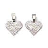 201 Stainless Steel Clay Pendants STAS-R166-02B-P-1