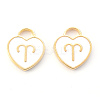 Light Gold Plated Alloy Enamel Pendants ENAM-R136-30-08-2