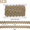 4Yards Polyester & ABS Plastic Imitation Pearl Lace Ribbon OCOR-GA0002-36-2