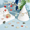 32Pcs 8 Style Rack Plating Alloy Enamel Pendants ENAM-PH0002-32-5