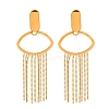 304 Stainless Steel Tassel Stud Earrings EJEW-Z098-04G-4