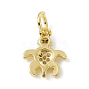 Brass Micro Pave Cubic Zirconia Charms ZIRC-F132-32G-2