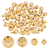 80Pcs 4 Style Brass Groove Bead KK-PH0005-08-1