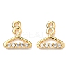 Brass Micro Pave Cubic Zirconia Hanger Charms KK-A281-16G-1