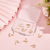 10Pcs 2 Style Rack Plating Brass Micro Pave Clear Cubic Zirconia Charms KK-BBC0003-13-7
