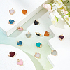 16Pcs 8 Colors Electroplate Druzy Resin Pendants RESI-SC0001-57LG-3