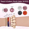 120Pcs 4 Colors Pave Disco Ball Beads RB-PH0001-58-2