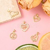 5Pcs 5 Style Brass Micro Pave Clear Cubic Zirconia Pendants ZIRC-YW0001-24-6