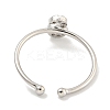 Rack Plating Brass Open Cuff Rings for Women RJEW-F162-02P-S-3