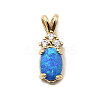 Synthetic Opal Flat Round Oval Charms KK-H089-05B-02-1