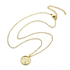 304 Stainless Steel Cubic Zirconia Constellation Flat Round Pendants LS-STAS-S145-01L-1