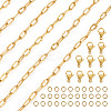 DIY 304 Stainless Steel Paperclip Chains Bracelet Necklace Making Kit DIY-TA0009-54-3