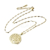 Brass Micro Pave Clear Cubic Zirconia Tree of Life Pendants NJEW-H066-01A-G-2