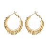 Brass Hoop Earrings EJEW-R025-31G-4