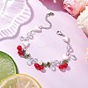 304 Stainless Steel Acrylic Charm Bracelets for Women BJEW-JB11583-1