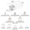DIY 304 Stainless Steel Tray Pendants Making Kits DIY-FS0008-83-4
