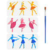 3Pcs 3 Styles Ethnic Style PET Hollow Out Drawing Painting Stencils DIY-WH0394-0704-1