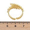 Rack Plating Brass Micro Pave Clear Cubic Zirconia Cuff Rings for Women RJEW-M028-56G-3