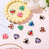 14Pcs 7 Colors Rack Plating Alloy Enamel Pendants ENAM-TA0002-53-5