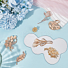 7Pcs 7 Styles Alloy Crystal Rhinestone Brooches for Women JEWB-WR0001-11-4