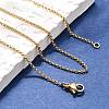 Brass Chain Necklaces X-MAK-L009-10G-4