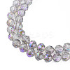Electroplate Transparent Glass Beads Strands EGLA-N002-34B-C06-3