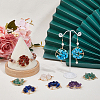 12Pcs 6 Styles Natural & Synthetic Mixed Gemstone Chip Tree of Life Connector Charms FIND-HY0002-71-5