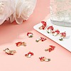 24Pcs 4 Styles Alloy Enamel Pendants ENAM-SC0002-17-4